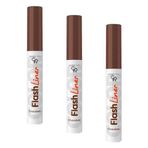 Golden Rose Flash Liner Colored Eyeliner - 111 Chocolate - Renkli Likit Eyeliner (3 paketi)