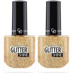 Golden Rose Glitter Shine Nail Lacquer No:213 - Oje 2li paket