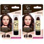 Golden Rose Gray Hair Touch Up Stick Saç Düzeltici Çubuk (Koyu Kahverengi, No: 02) (2 paketi)