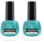 Golden Rose Keratin Nail Color Glitter No:409 - Oje 2li paket