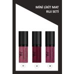 Golden Rose Longstay Liquid Matte Lipstick Mini Ruj 3'lü Set No:21-15-28
