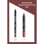 Golden Rose Matte Lipstick Crayon No:27 Mat Ruj 3,5 g & Emily Long Lasting Lip Pencil No:226 Dudak Kalemi Seti