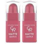 Golden Rose Matte Lipstick (Mini) No:07 - Ruj 2li paket