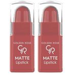 Golden Rose Matte Lipstick (Mini) No:10 - Ruj 2li paket