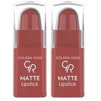 Golden Rose Matte Lipstick (Mini) No:27 - Ruj 2li paket