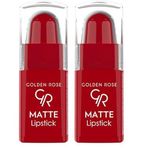 Golden Rose Matte Lipstick (Mini) No:35 - Ruj 2li paket