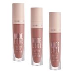 Golden Rose Nude Look Velvety Matte Lipcolor Likit No:02 Peachy Nude (3 paketi)