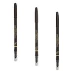 Golden Rose Smoky Effect Eye Pencil No: 01 Deep Brown - Sünger Aplikatörlü Koyu Kahverengi Göz Kalemi (3 paketi)
