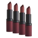 Golden Rose Velvet Matte Lipstick No: 16 - Yoğun Pigmentli Kadifemsi Mat Ruj (4 paketi)