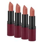 Golden Rose Velvet Matte Lipstick No: 27 - Yoğun Pigmentli Kadifemsi Mat Ruj (4 paketi)