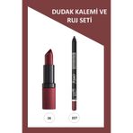 Golden Rose Velvet Matte No:16 Ruj & Emily No:227 Dudak Kalemi Seti