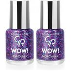 Golden Rose Wow Nail Color Glitter No:208 - Oje 2li paket