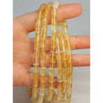 Golden & Rutil Kuvars Taşı Silindir Kesim 5.5x7.5mm Dizi (49300)