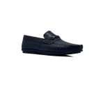 Golden Shoes Siyah Desenli Hakiki Deri Günlük Erkek Loafer Ayakkabı