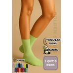 Golden Socks 3’lü Kışlık Renkli Kadın Bambu Çorap Seti - Çok Renkli - 36 - 39