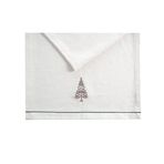 Golden Table Home Christmas Runner Yılbaşı Ağacı Nakış Krem 50 x 150 GoldenNM-622