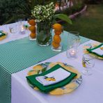 Golden Table Sole Yeşil Keten Runner 50*150