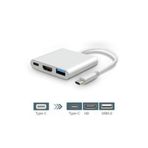 Golden Tech 3'in 1 Type-c To Hdmi 4k Usb 3.0 Dönüştürücü Adaptör