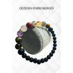 GOLDEN TIMES Doğal Taş-Gezegen Enerji Bilekliği-