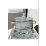 GoldenKitchen Isıya Dayanıklı Borosilikat Cam Ayıcık Figürlü Tencere | Termisil Ocak Üstü Cam Tencere - 1 ADET