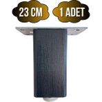 GOLDENWOODEN Kale Ayarlı Ahşap Ayak Mobilya Masa ve Dolap Ayağı(Antrasit)(Kayın/gürgen Ağacı) - 23cm - 1 ADET