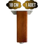 GOLDENWOODEN Kale Ayarlı Ahşap Ayak Mobilya Masa ve Dolap Ayağı(Ceviz)(Kayın/gürgen Ağacı) - 18cm - 1 ADET