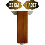 GOLDENWOODEN Kale Ayarlı Ahşap Ayak Mobilya Masa ve Dolap Ayağı(Ceviz)(Kayın/gürgen Ağacı) - 23cm - 1 ADET