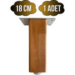 GOLDENWOODEN Kale Ayarlı Ahşap Ayak Mobilya Masa ve Dolap Ayağı(Kayın)(Kayın/gürgen Ağacı) - Ahşap Rengi - 18cm - 1 ADET
