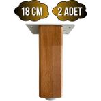 GOLDENWOODEN Kale Ayarlı Ahşap Ayak Mobilya Masa ve Dolap Ayağı(Kayın)(Kayın/gürgen Ağacı) - Ahşap Rengi - 18cm - 2 ADET