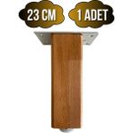 GOLDENWOODEN Kale Ayarlı Ahşap Ayak Mobilya Masa ve Dolap Ayağı(Kayın)(Kayın/gürgen Ağacı) - Ahşap Rengi - 23cm - 1 ADET