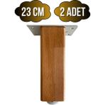 GOLDENWOODEN Kale Ayarlı Ahşap Ayak Mobilya Masa ve Dolap Ayağı(Kayın)(Kayın/gürgen Ağacı) - Ahşap Rengi - 23cm - 2 ADET