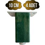 GOLDENWOODEN Kale Ayarlı Ahşap Ayak Mobilya Masa ve Dolap Ayağı(Yeşil)(Kayın/gürgen Ağacı) - 10cm - 4 ADET