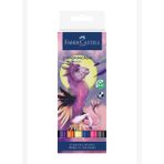 Goldfaber Aqua 6’lı Çift Uçlu Marker Seti,Fantasy Renkleri,Su Bazlı, Fırça ve Fineliner Uçlu