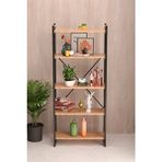 GOLDFALEZ Kitaplık 5 Raflı Ceviz 180 Cm - Kahverengi