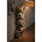 GOLDFALEZ Kitaplık Modern Dekoratif Kitap Rafı Çok Katlı Kitap Standı Ofis Organizer Yaprak 7062 Traverten
