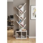 GOLDFALEZ Kitaplık Modern Dekoratif Kitap Rafı Çok Katlı Kitap Standı Salon Ofis Organizer Yaprak 7060 Beyaz