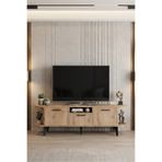 GOLDFALEZ TV Sehpası 160 cm Modern 3 Kapaklı Tv Sehpa Çok Amaçlı Konsol Ünitesi 5037 Sepet