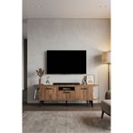 GOLDFALEZ TV Sehpası 160 cm Modern 3 Kapaklı Tv Sehpa Çok Amaçlı Konsol Ünitesi Mira 5035 Atlantik