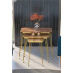 Goldfalez Zigon Sehpa Kr Gold Ceviz Tel