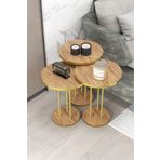 Goldfalez Zigon Sehpa Terra Gold Ceviz