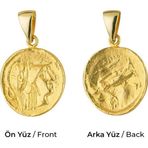 Goldkupe 14 Ayar Altın Antik Madalyon Kolye Ucu