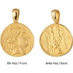 Goldkupe 14 Ayar Altın Antik Roma Figürlü Madalyon Kolye Ucu