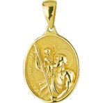 Goldkupe 14 Ayar Altın St Christopher Madalyon Kolye Ucu