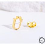 Goldkupe 14 Ayar Altın Ü Harf Küpe