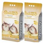 Goldlife 2x10 lt Kavun Kokulu Topaklanan Bentonit İnce Taneli Kedi Kumu