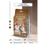 Goldlife Kahve Kokulu- Ince Taneli- Topaklaşan Doğal Kedi Kumu 10 Lt