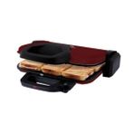 Goldmaster 1800W Kumru Tost Makinesi Bordo Renk Yapışmaz Plaka ile Geniş Yüzeyli Kullanım