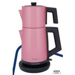 GOLDMASTER Akasya Pembe Xl 2200 Watt Patentli Damlatmayan Tasarımı Çelik Çay Makinesi Ve Su Isıtıcısı