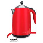 GOLDMASTER Begonvil Paslanmaz Çelik 1.7 Litre Aşırı Isınma Emniyetli Su Seviye Göstergeli Kettle Su Isıtıcısı