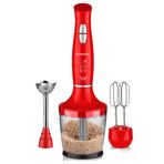 Goldmaster Blendmaster Kırmızı 1000 Watt Sessiz Hız Ayarlı 3 In 1 Doğrama Karıştırma Blender Seti